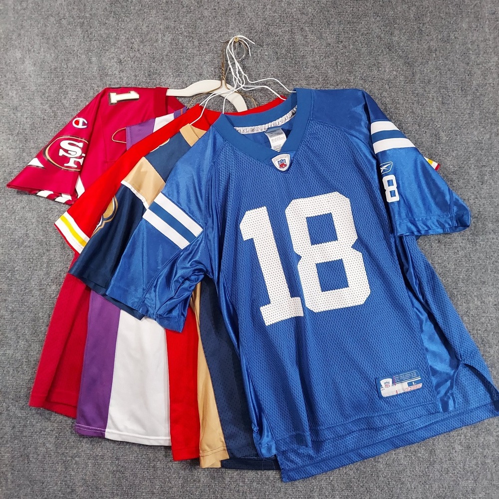 Reebok Champion Youth Jersey Lot S M L Manning Faulk Owens Montana Hardaway 90s